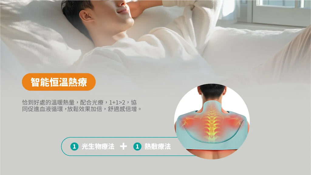 Maxcare 紅光光療披肩 - 雙波長紅光光療 + 熱敷｜肩頸復康專用