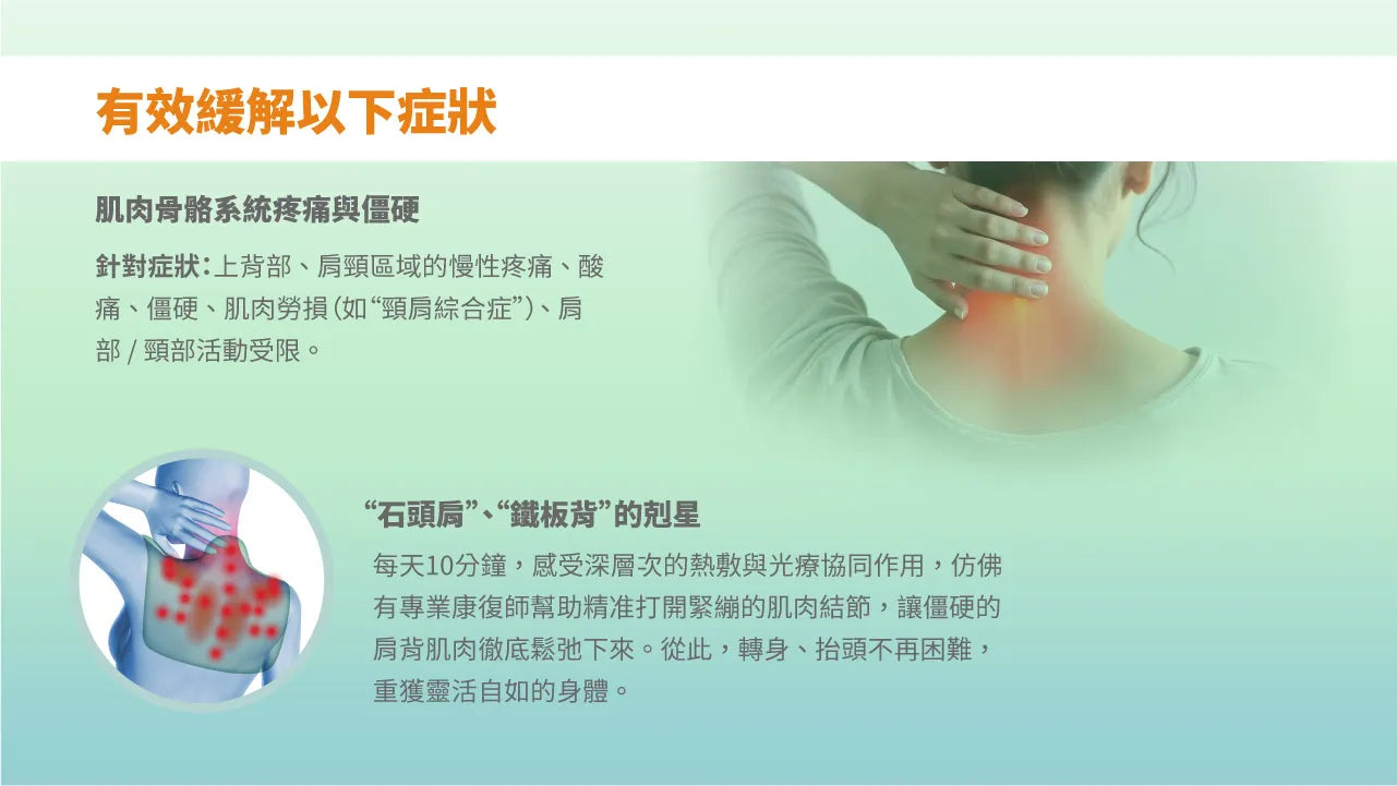 Maxcare 紅光光療披肩 - 雙波長紅光光療 + 熱敷｜肩頸復康專用